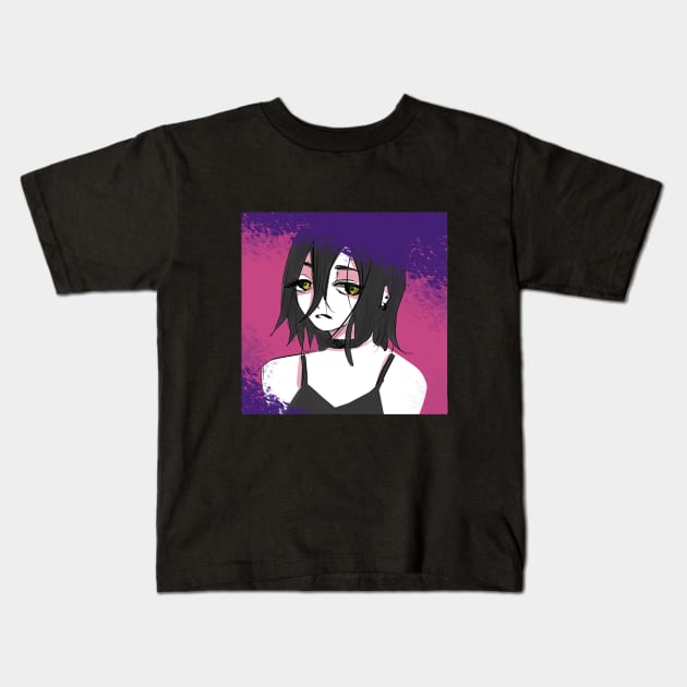 Sad girl Kids T-Shirt by v.ray.a.d@gmail.com